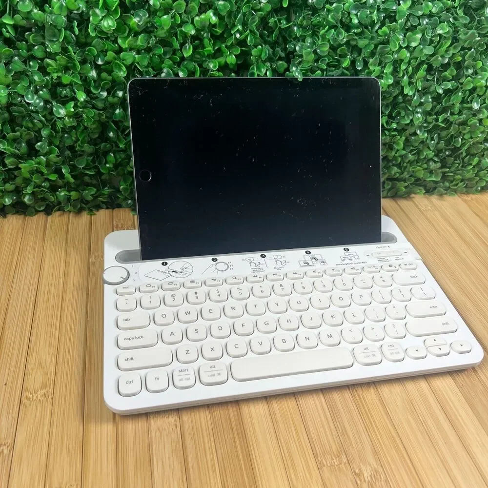 Logitech - K480 Tenkeyless (TKL) Bluetooth Membrane Multidevice Keyboard - White